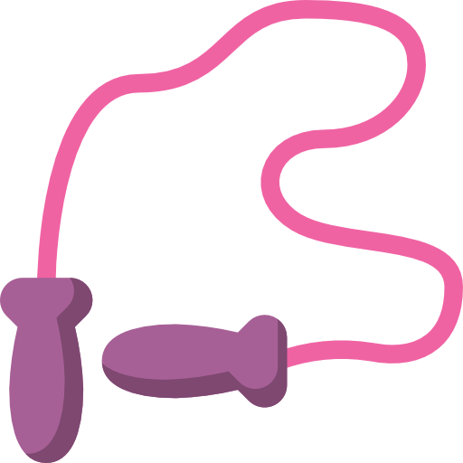 jump rope with purple handles