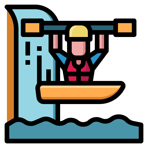 paddling with arms