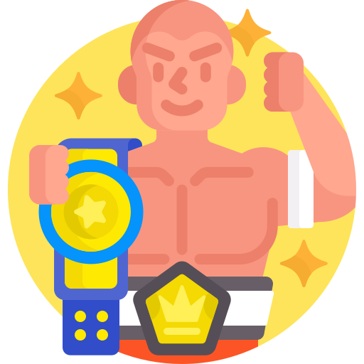 boxer with championship belt