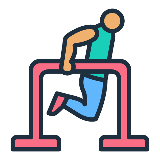 person doing triceps dips