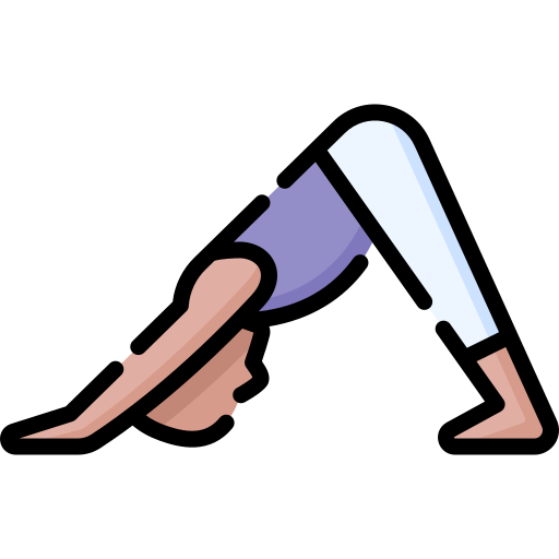 person performing downward dog pose