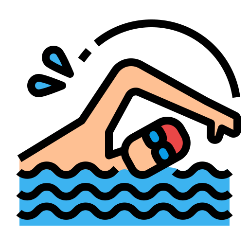 man swimming
