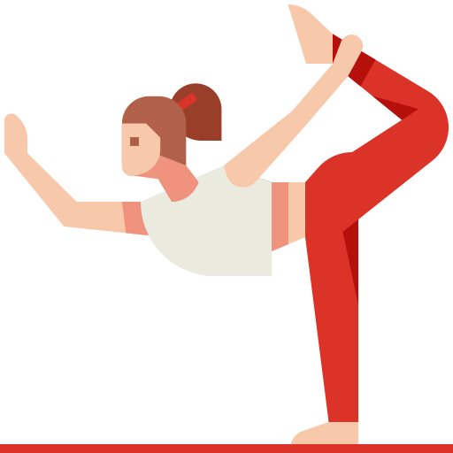 woman stretching leg