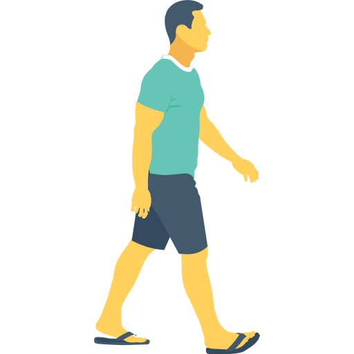 a man walking