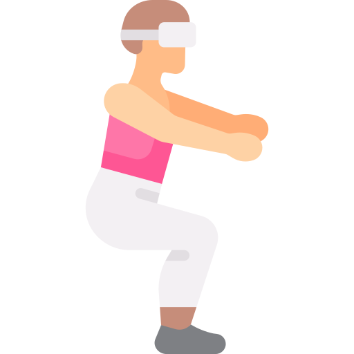 woman doing a squat